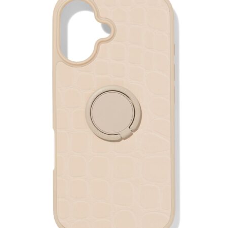 HEMA Sassy me telefoonhoesje iPhone 16 kunstleer (gebroken wit) | HEMA