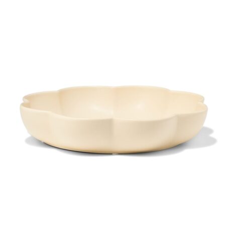 HEMA Schaal ⌀30x6cm keramiek bloemvorm zand (zand) | HEMA