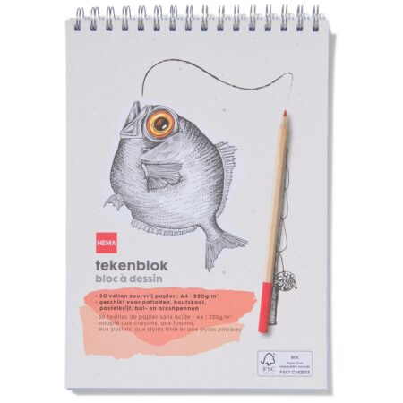 HEMA Schetsboek met spiraal A4 220gr | HEMA