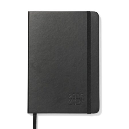HEMA Schoolagenda 2026-2027 15.3x21.5x1.3cm kunstleer zwart (zwart) | HEMA