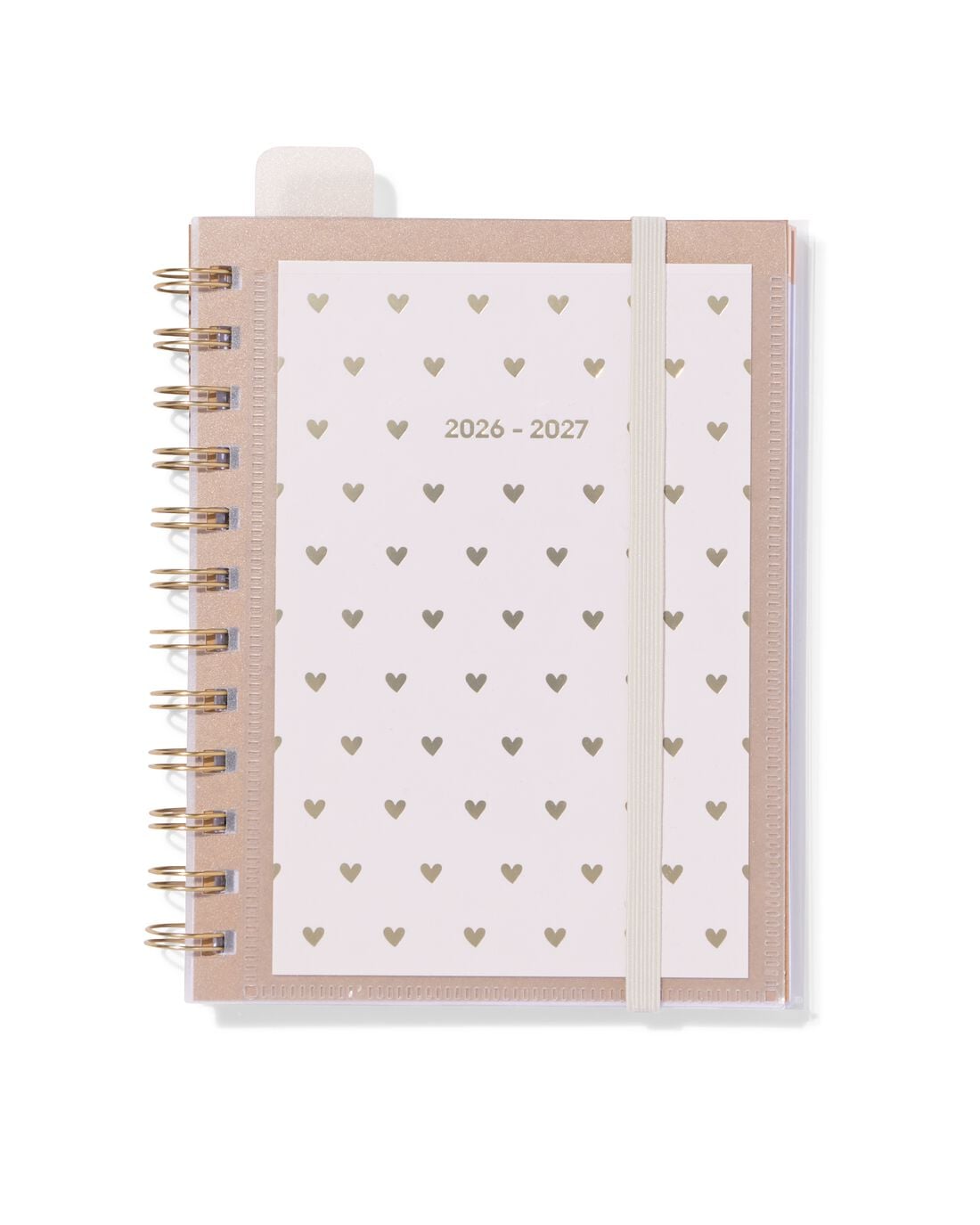 HEMA Schoolagenda met insteek 2026-2027 10x15cm hartjes | HEMA
