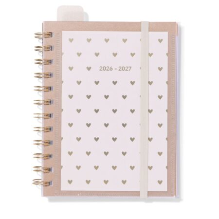 HEMA Schoolagenda met insteek 2026-2027 10x15cm hartjes | HEMA