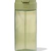 HEMA Schoolbeker met rietje 300ml groen (groen) | HEMA