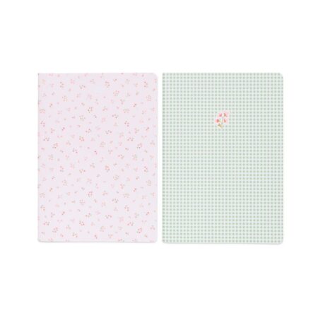 HEMA Schriften A4 geruit 10mm bloem - 2 stuks (multicolor) | HEMA