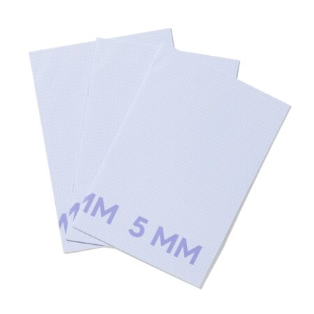 HEMA Schriften A4 geruit 5mm blauw - 3 stuks (blauw) | HEMA