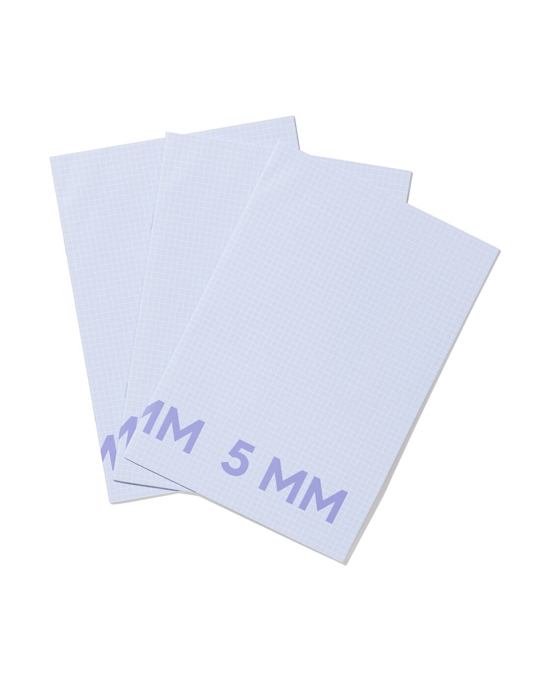 HEMA Schriften A4 geruit 5mm blauw - 3 stuks (blauw) | HEMA