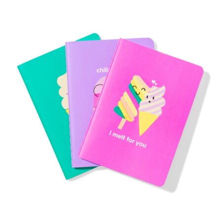 HEMA Schriften A6 gelinieerd ijsjes - 3 stuks | HEMA