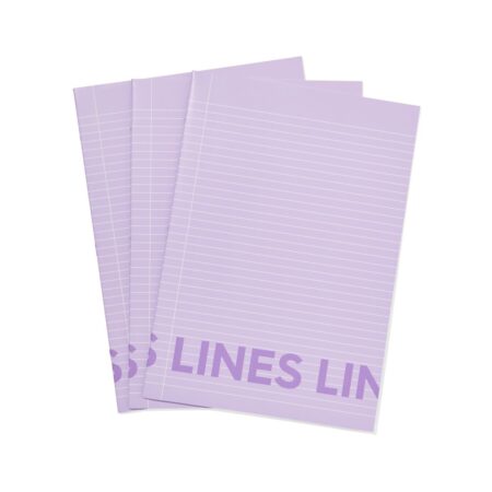 HEMA Schriften lila A4 gelinieerd - 3 stuks (lila) | HEMA
