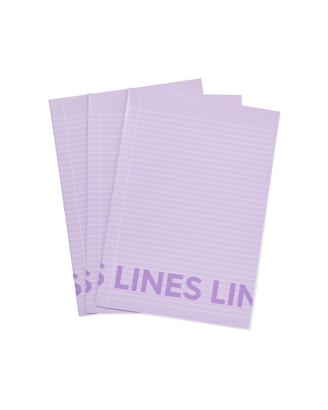 HEMA Schriften lila A4 gelinieerd - 3 stuks (lila) | HEMA