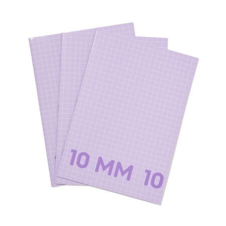 HEMA Schriften lila A4 geruit 10mm - 3 stuks (lila) | HEMA