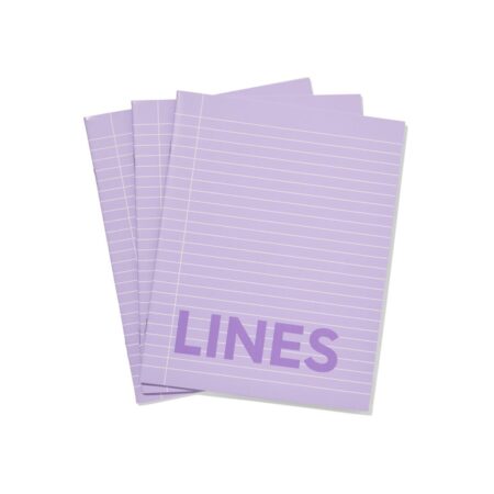 HEMA Schriften lila A5 gelinieerd - 3 stuks (lila) | HEMA