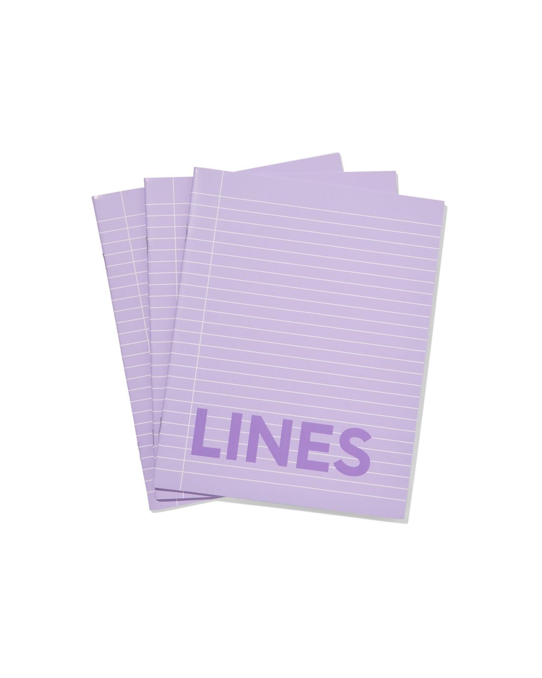 HEMA Schriften lila A5 gelinieerd - 3 stuks (lila) | HEMA