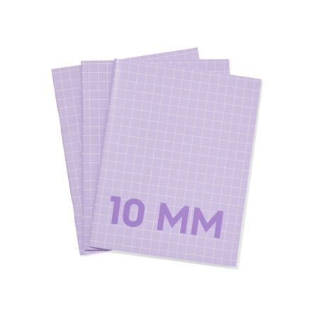 HEMA Schriften lila A5 geruit 10mm - 3 stuks (lila) | HEMA