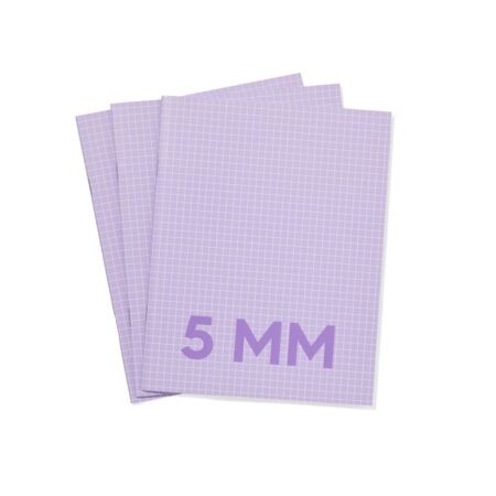 HEMA Schriften lila A5 geruit 5mm - 3 stuks (lila) | HEMA