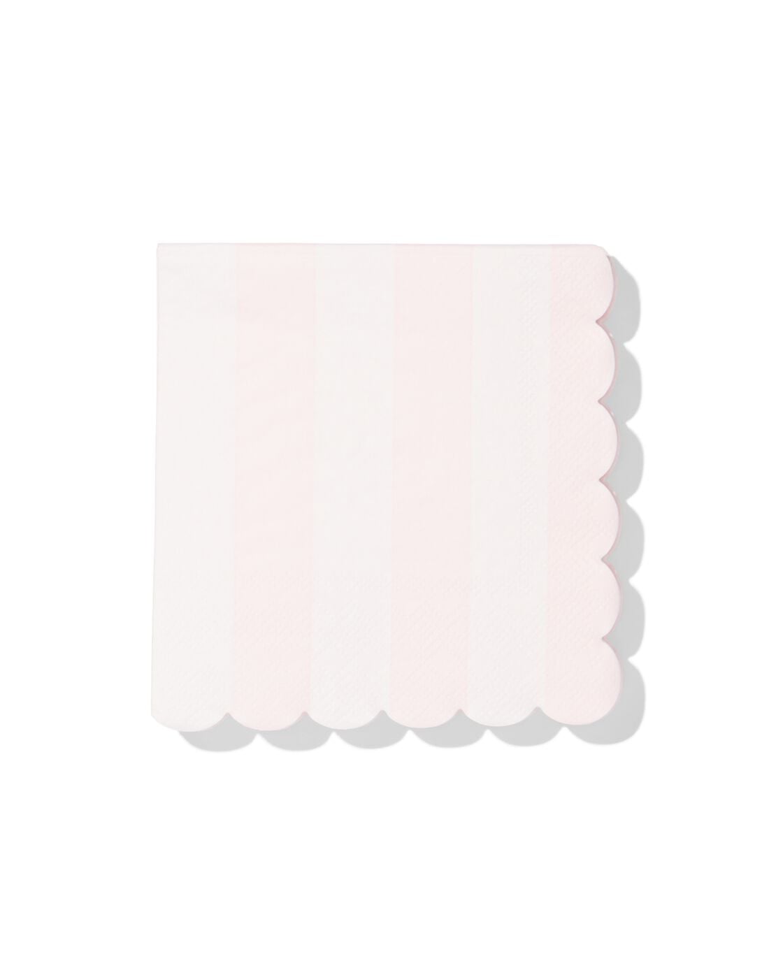 HEMA Servetten 24x24cm papier strepen roze - 20 stuks (roze) | HEMA