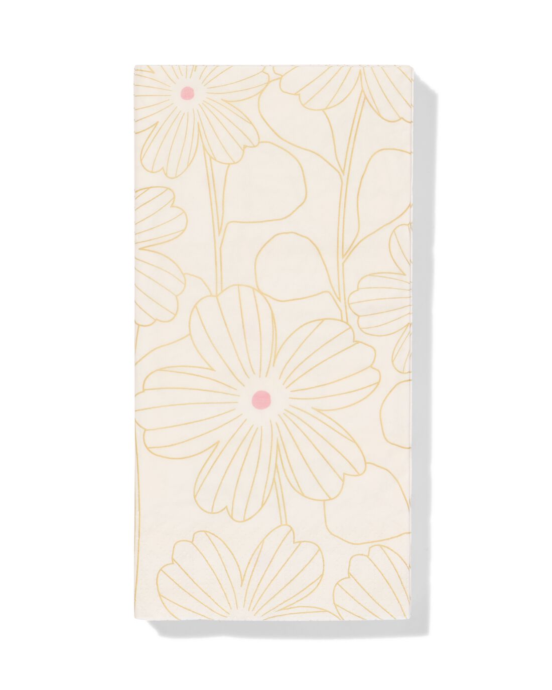 HEMA Servetten 33x18cm floraal goud - 12 stuks (goud) | HEMA