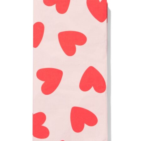 HEMA Servetten 33x18cm papier hartjes - 12 stuks (rood) | HEMA