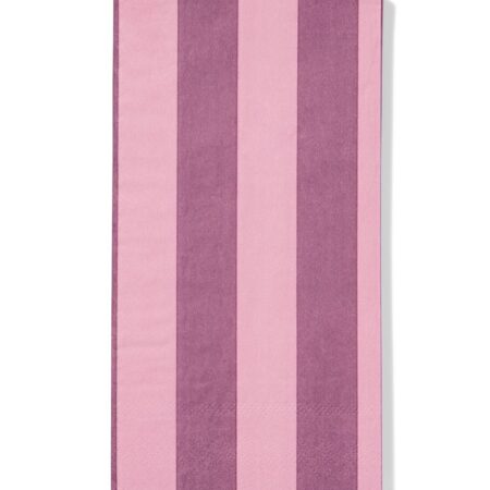 HEMA Servetten 33x18cm papier streep - 12 stuks (roze) | HEMA