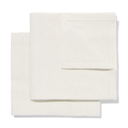 Servetten 47x47cm katoen lurex zilver - 2 stuks (zilver)