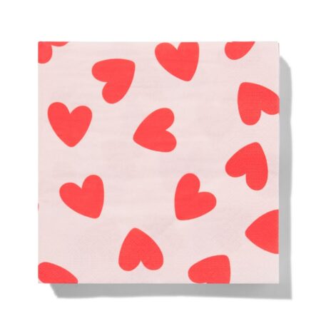 HEMA Servetten hart 33x33cm - 20 stuks (rood) | HEMA