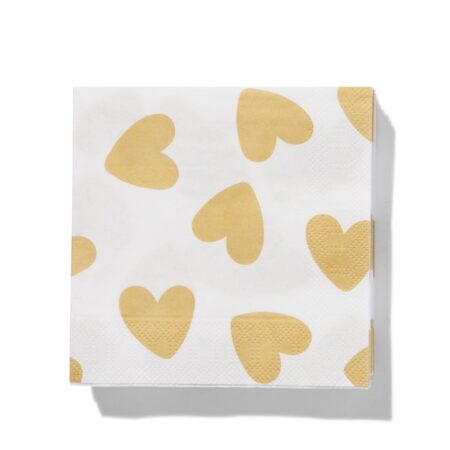 HEMA Servetten hart goud 24x24 cm 20 stuks (goud) | HEMA