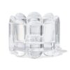 Sfeerlichthouder glas XS ribbel transparant
