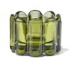 Sfeerlichthouder glas ribbel groen