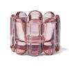 Sfeerlichthouder glas ribbel roze