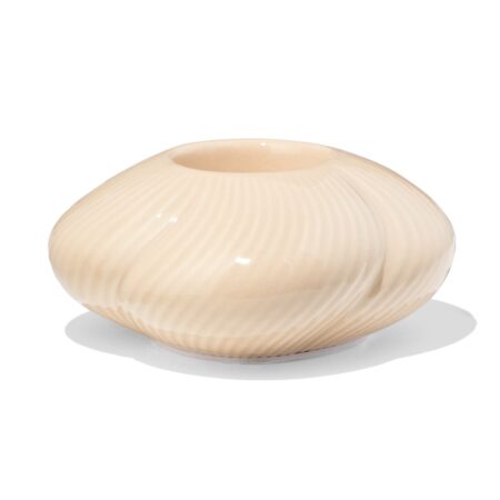 Sfeerlichthouder keramiek twist crème (creme)
