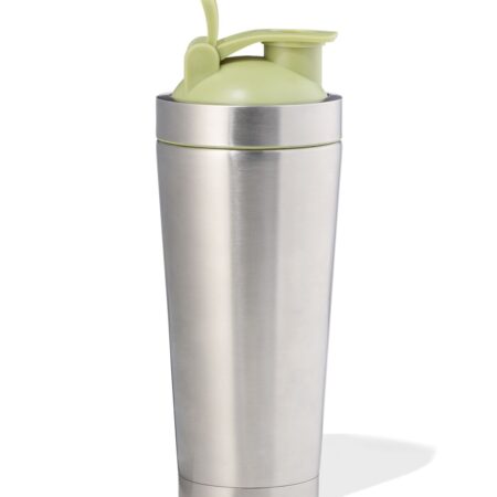 HEMA Shakebeker 750ml rvs metallic-groen (grijs metallic) | HEMA