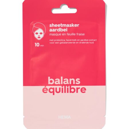 HEMA Sheetmasker balans aardbei | HEMA