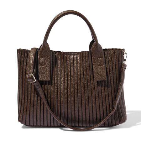 Shopper 37x9x26cm imitatieleer (bruin)
