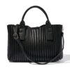 Shopper 37x9x26cm imitatieleer (zwart)