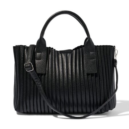 Shopper 37x9x26cm imitatieleer (zwart)