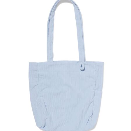 HEMA Shopper 40x32x10cm strepen (lichtblauw) | HEMA