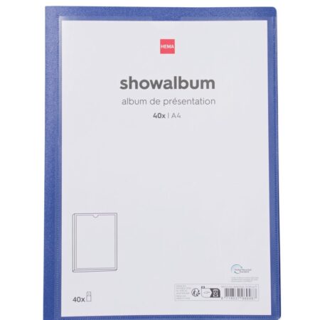 HEMA Showalbum A4 donkerblauw (donkerblauw) | HEMA
