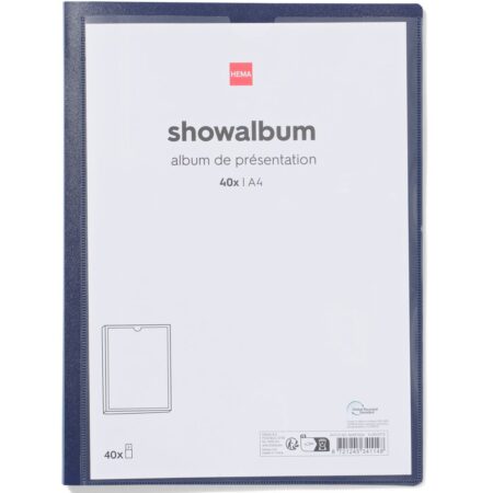 HEMA Showalbum A4 donkerblauw (nachtblauw) | HEMA