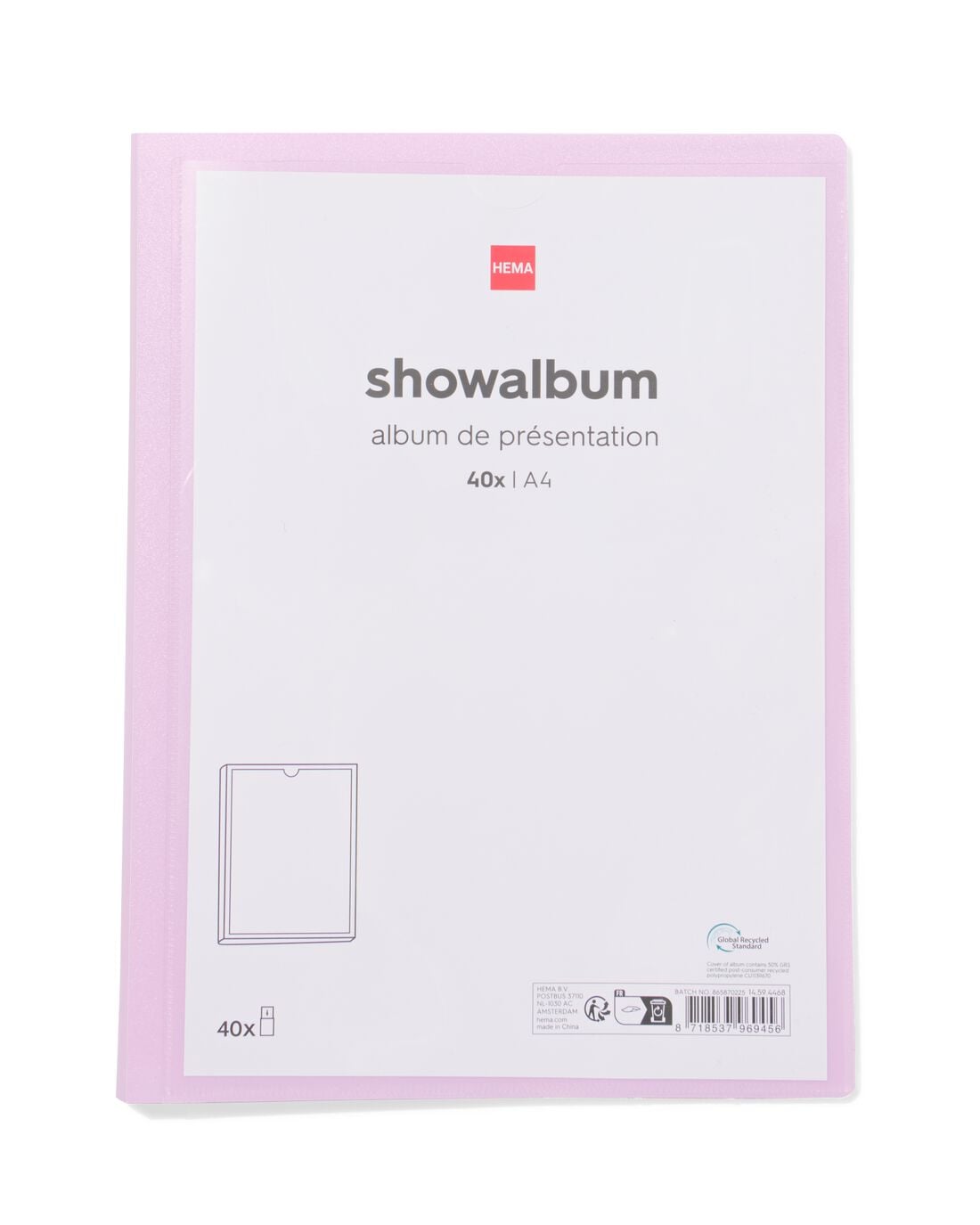 HEMA Showalbum A4 roze (lila) | HEMA