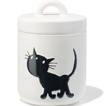 Siepie snoepjespot 17x11.5x11.5cm wit