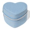 Sieradendoos 12x12x8cm denim hart