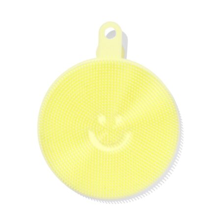 HEMA Silicone schoonmaakspons Ø10cm geel | HEMA