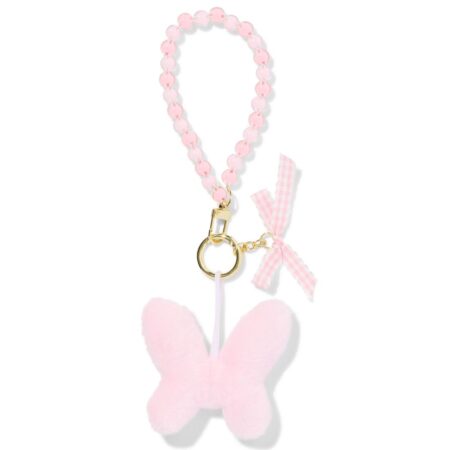 HEMA Sleutelhanger 16x8x2.5cm vlinder (roze) | HEMA