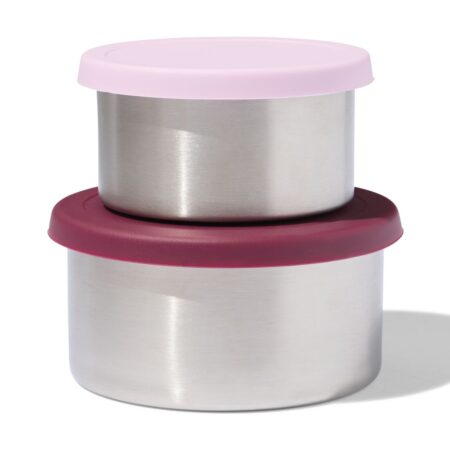 HEMA Snackboxen rvs roze - 2 stuks (bordeauxrood) | HEMA