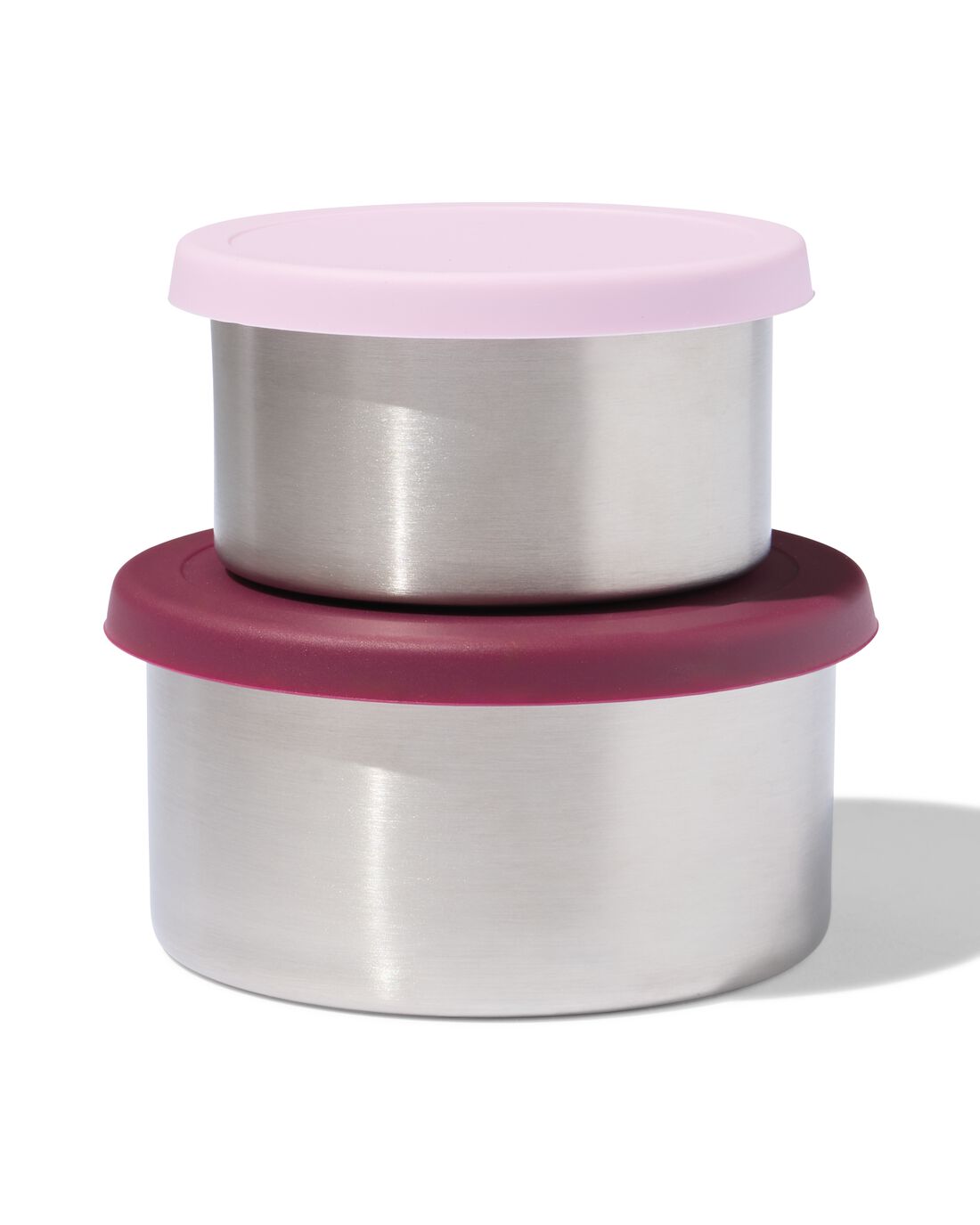 HEMA Snackboxen rvs roze - 2 stuks (bordeauxrood) | HEMA