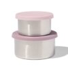 HEMA Snackboxen rvs roze - 2 stuks (donkerroze) | HEMA