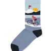 HEMA Sokken voor volwassenen 'you can do it' middenblauw (middenblauw) | HEMA
