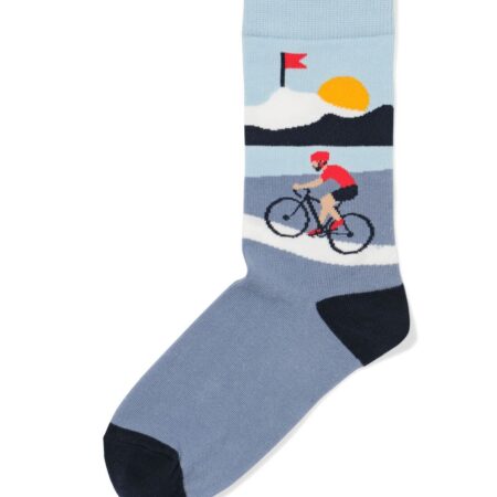 HEMA Sokken voor volwassenen 'you can do it' middenblauw (middenblauw) | HEMA