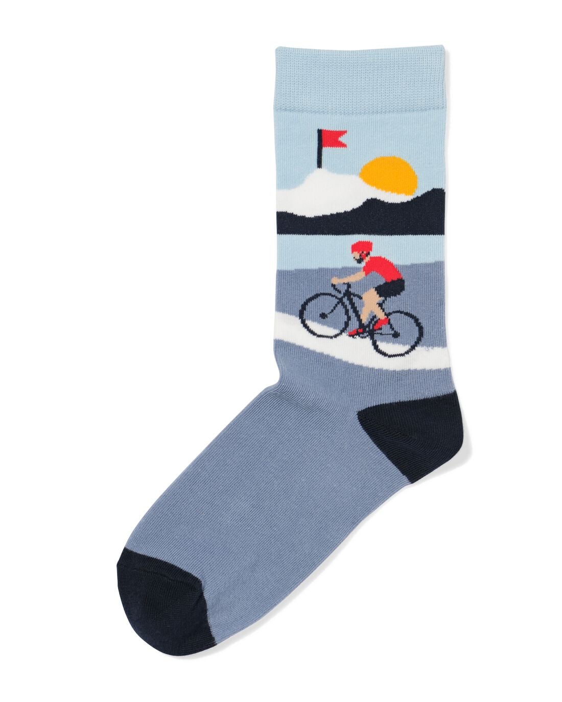 HEMA Sokken voor volwassenen 'you can do it' middenblauw (middenblauw) | HEMA