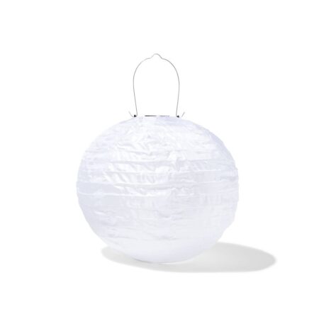HEMA Solar tuinlampion Ø28cm wit | HEMA