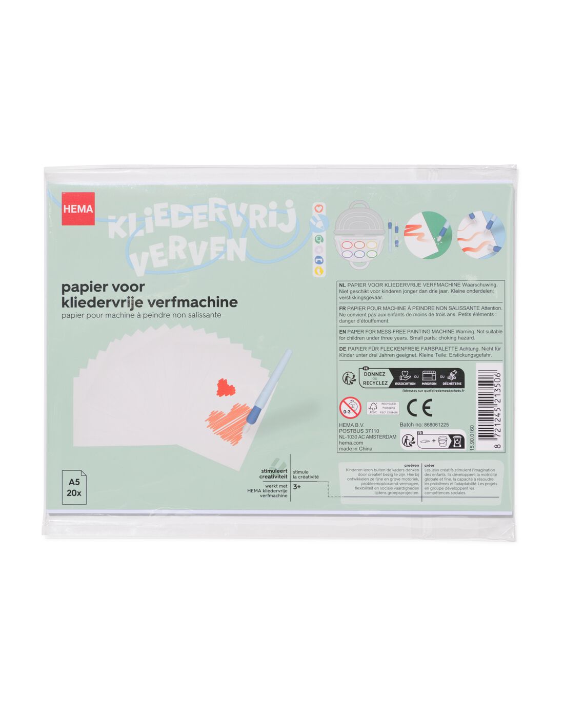 HEMA Speciaal papier voor kliedervrije verfmachine - 20 stuks | HEMA